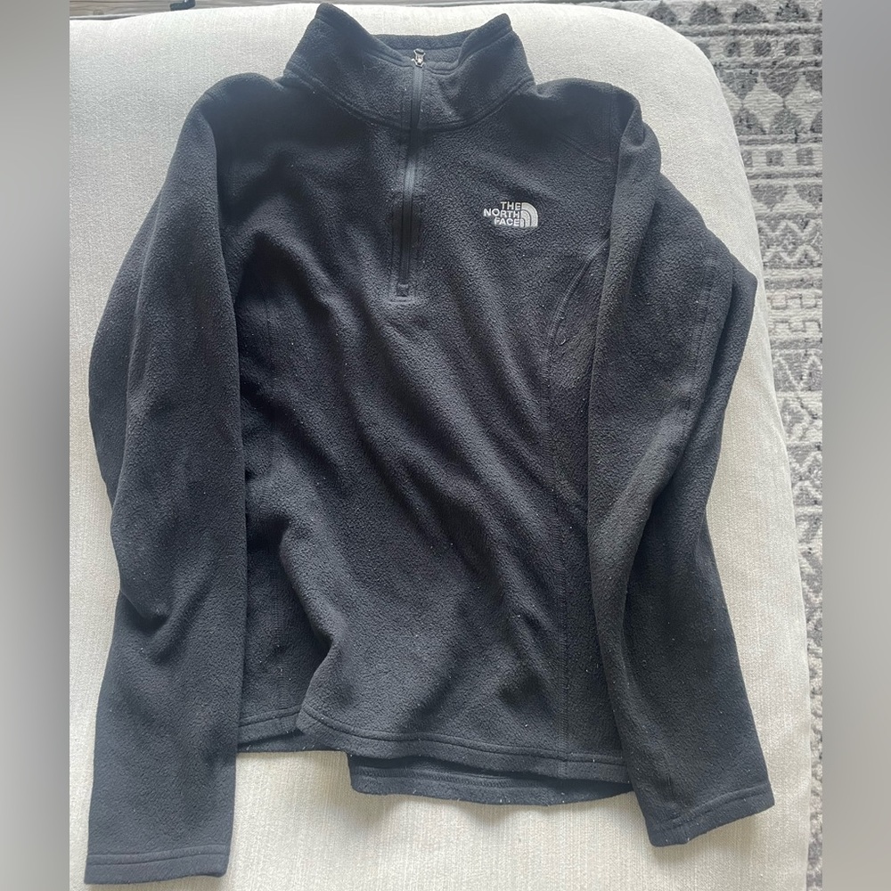 The North Place pull-over with neck zip - Black XS